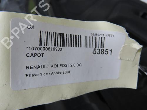 Hood RENAULT KOLEOS I (HY_) 2.0 dCi 4x4 (HY0K) | BP28968388C1 