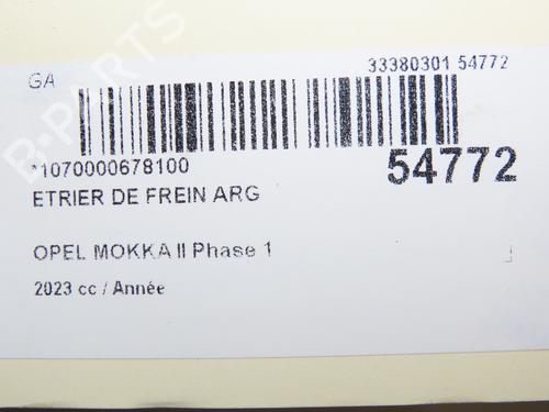 Left rear brake caliper OPEL MOKKA 1.5 (76) | BP30164311M107 - Image 5