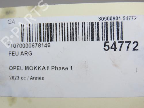 Used Left taillight OPEL MOKKA 1.5 (76) (110 hp) 31121248