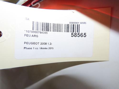 Left taillight PEUGEOT 2008 I (CU_) 1.2 VTi | BP36583082C34 - Image 4