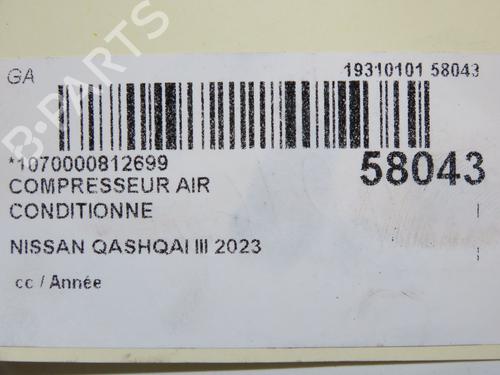 AC compressor NISSAN QASHQAI III (J12) 1.5 VC-T e-Power | BP39251663M34 - Image 7