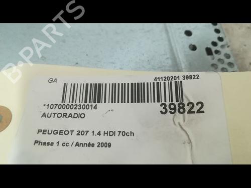 Used Radio PEUGEOT 207 (WA_, WC_) 1.4 HDi (68 hp) 9607653
