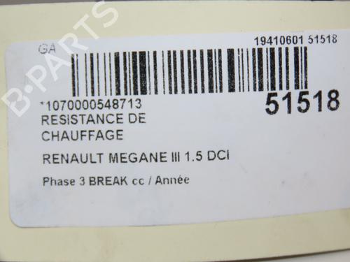 Heater resistor RENAULT MEGANE III Grandtour (KZ0/1) 1.5 dCi (KZ1G, KZ1W, KZ0R) | BP19701441M108