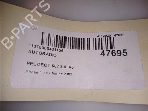 Radio PEUGEOT 607 (9D, 9U) 3.0 V6 24V | BP14951150E6 