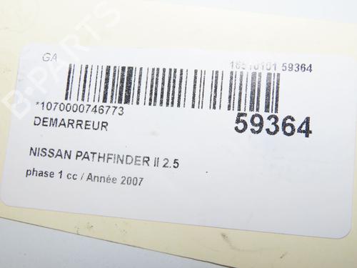 Starter NISSAN PATHFINDER III (R51) 2.5 dCi 4WD | BP39180400M8 - Image 6