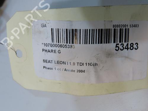 Used Left headlight Left headlight SEAT LEON (1M1) 1.9 TDI (130 hp) 34229732 34229732