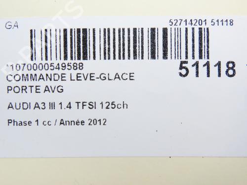 Left front window switch AUDI A3 (8V1, 8VK) 1.4 TFSI | BP26404419I27 - Image 3