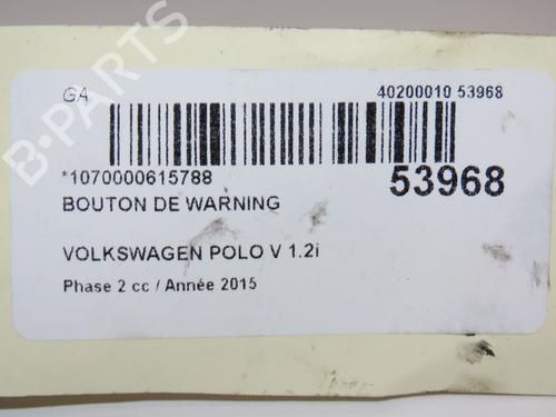 Used Warning switch VW POLO V (6R1, 6C1) 1.2 TSI 16V (90 hp) 28830224