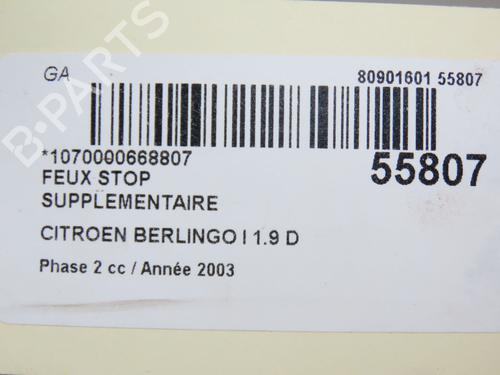 Used Third brake light CITROËN BERLINGO / BERLINGO FIRST MPV (MF_, GJK_, GFK_) 1.9 D (MFWJZ) (70 hp) 30164377