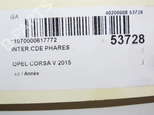 Hovedlysbryter OPEL CORSA E (X15) 1.3 CDTI (08, 68) (75 hp) 28830184