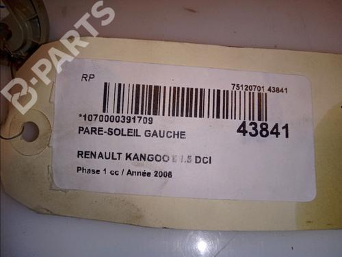 Left sun visor RENAULT KANGOO / GRAND KANGOO II (KW0/1_) 1.5 dCi | BP11104002I1 