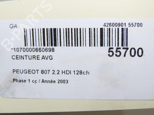 Front left seatbelt PEUGEOT 807 (EB_) 2.2 HDi | BP32200835I26 - Image 7