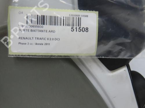 Used Right tailgate RENAULT TRAFIC II Van (FL) 2.0 dCi 90 (FL0H, FL00, FL01, FL0M, FL0P, FL0S) (90 hp) 30404076