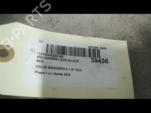 Used Front right window mechanism DACIA SANDERO II 1.0 SCe 75 (B8JC, B8JD, B8NC) (73 hp) 9610293