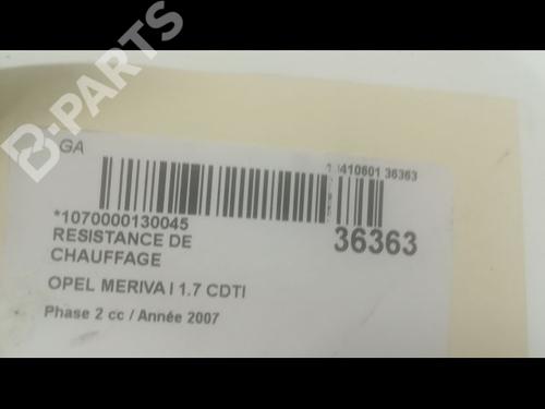Heater resistor OPEL MERIVA A MPV (X03) 1.7 CDTI (E75) | BP11677141M108 