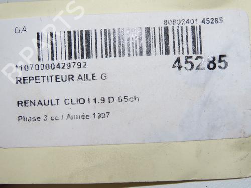 Venstre sideblink RENAULT CLIO I (B/C57_, 5/357_) 1.9 D (B/C/S576, B/C/S57L) (64 hp) 23177804