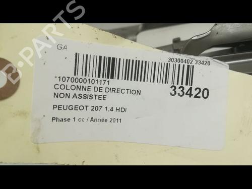 Used Steering column PEUGEOT 207 (WA_, WC_) 1.4 HDi (68 hp) 9597253