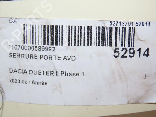 Used Front right lock DACIA DUSTER (HM_) 1.3 TCe 150 (HMM3) (150 hp) 28831594