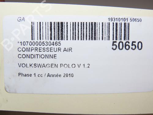 AC compressor VW POLO V (6R1, 6C1) 1.2 TDI | BP28829237M34 