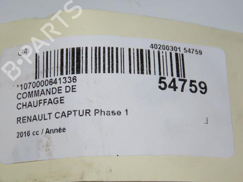 Used Climate control RENAULT CAPTUR I (J5_, H5_) 1.5 dCi 90 (J5N4, J5M5, J5MW, J5M6, J5AL, J5AJ) (90 hp) 32150766