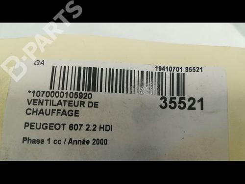 Heater blower motor PEUGEOT 607 (9D, 9U) 2.2 HDi | BP9597560M62 