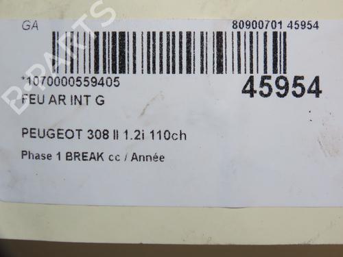 Used Left tailgate light PEUGEOT 308 SW II (LC_, LJ_, LR_, LX_, L4_) 1.2 THP 110 (110 hp) 28802271