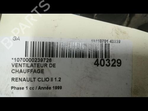 Used Heater blower motor RENAULT CLIO II (BB_, CB_) 1.2 (BB0A, BB0F, BB10, BB1K, BB28, BB2D, BB2H, CB0A,... (58 hp) 9608612