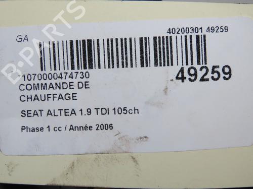 Climate control SEAT ALTEA (5P1) 1.9 TDI | BP36657616I5 - Image 5