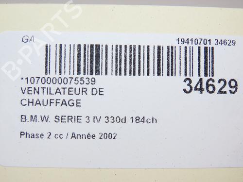 Heater blower motor BMW 3 (E46) 330 d | BP9596003M62 