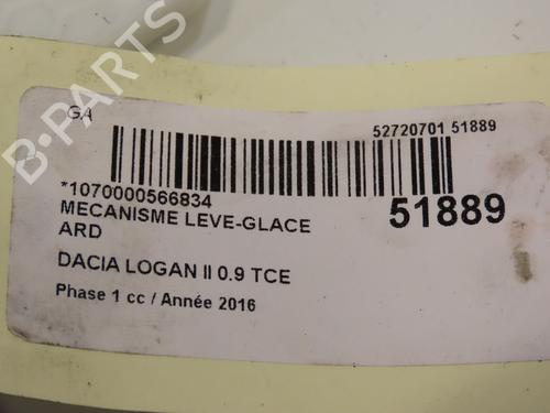 Used Rear right window mechanism DACIA LOGAN MCV II TCe 90 (K8M1, K8MA, K8AC) (90 hp) 22920158