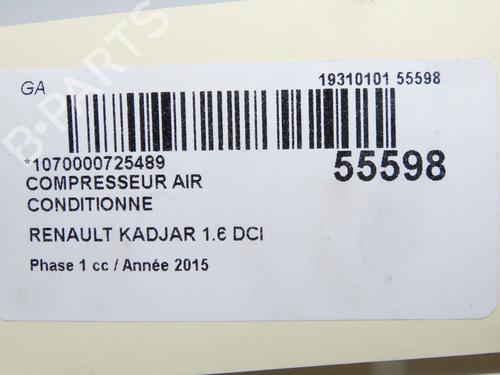 AC compressor RENAULT KADJAR (HA_, HL_) 1.6 dCi 130 (HLA4) | BP33032113M34  - Image 6