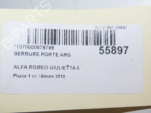 Used Rear left lock ALFA ROMEO GIULIETTA (940_) 1.6 JTDM (940FXD1A) (105 hp) 31141142