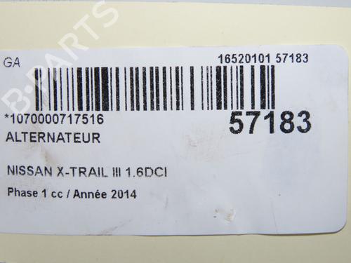 Used Alternator Alternator NISSAN X-TRAIL III (T32_, T32R, T32RR) 1.6 dCi (T32) (130 hp) 33417681 33417681