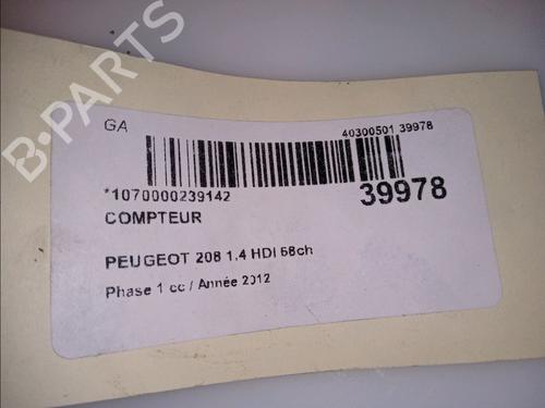 Used Instrument cluster PEUGEOT 208 I (CA_, CC_) 1.4 HDi (68 hp) 11101268