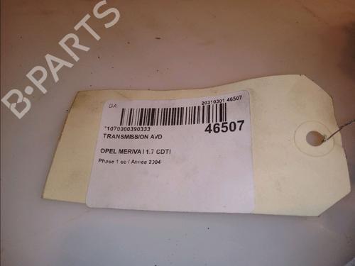 Right front driveshaft OPEL MERIVA A MPV (X03) 1.7 CDTI (E75) | BP14950571M39 