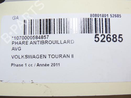 Used Left front fog light VW TOURAN (1T3) 1.6 TDI (105 hp) 28832422