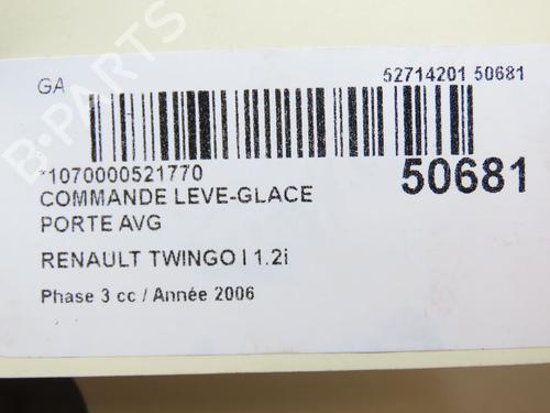 Used Left front window switch RENAULT TWINGO I (C06_) 1.2 16V (C06C, C06D, C06K) (75 hp) 28831713