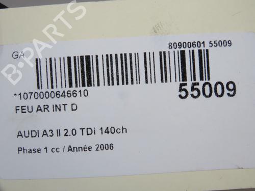 Højre baglygte bagklap Højre baglygte bagklap AUDI A3 Sportback (8PA) 2.0 TDI 16V (140 hp) 36495738 36495738