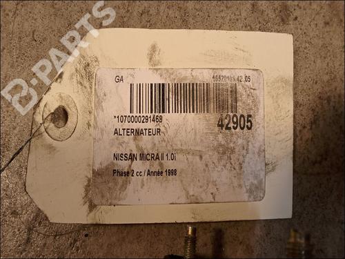 Alternator NISSAN MICRA II (K11) 1.0 i 16V | BP9615651M7 