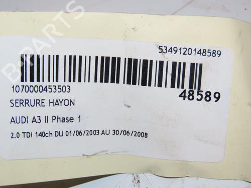 Tailgate lock AUDI A3 Sportback (8PA) 2.0 TDI | BP16740899C101 