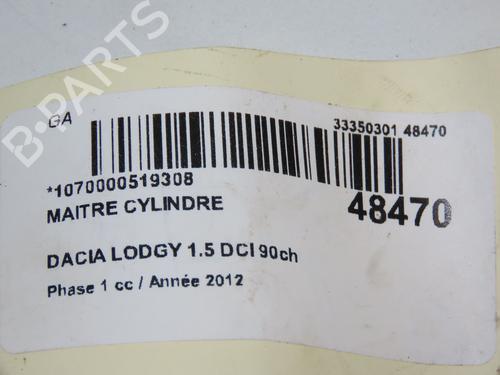 Brake master cylinder DACIA LODGY (JS_) 1.5 dCi | BP18148711M77 