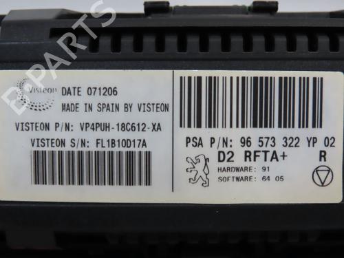 Climate control PEUGEOT 407 (6D_) 1.6 HDi 110 (6D9HZC, 6D9HYC) | BP19668648I5 