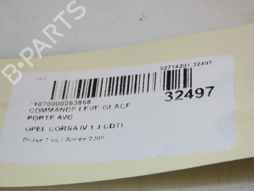 Used Left front window switch OPEL CORSA D (S07) 1.3 CDTI (L08, L68) (75 hp) 9595228
