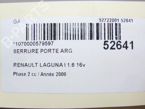 Used Rear left lock RENAULT LAGUNA I (B56_, 556_) 1.6 16V (B568, B561) (107 hp) 26404428