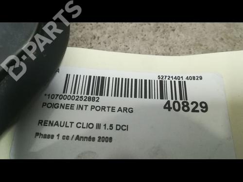 Rear left interior door handle RENAULT CLIO III (BR0/1, CR0/1) 1.5 dCi (BR17, CR17) | BP9610036I15 