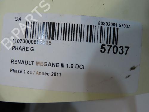Left headlight RENAULT MEGANE III Hatchback (BZ0/1_, B3_) 1.9 dCi (BZ0N, BZ0J) | BP36444484C28  - Image 5