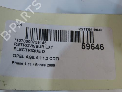 right-mirror-opel-agila-b-h08-2008-2009-2010-2011-2012-2013-2014-39601742 main image