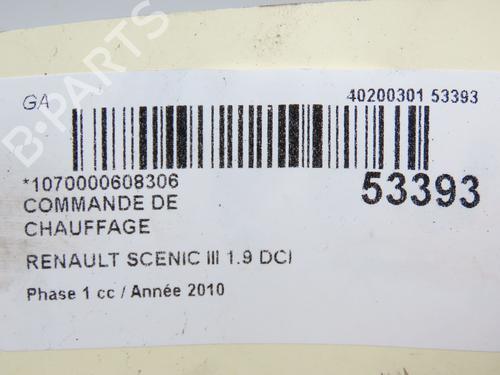 Climate control RENAULT SCÉNIC III (JZ0/1_) 1.9 dCi (JZ0J, JZ1J, JZ1K, JZ1S) | BP28967898I5 