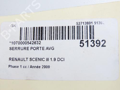 front-left-lock-renault-scenic-iii-jz01_-2008-2009-2010-2011-2012-2013-2014-2015-2016-33279322 main image
