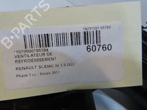 Used Radiator fan Radiator fan RENAULT SCÉNIC IV (J9_) 1.5 dCi 110 (110 hp) 39893821 39893821